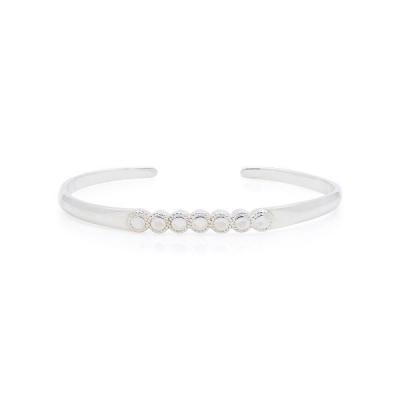 Connected Circle Stacking Cuff - Silver